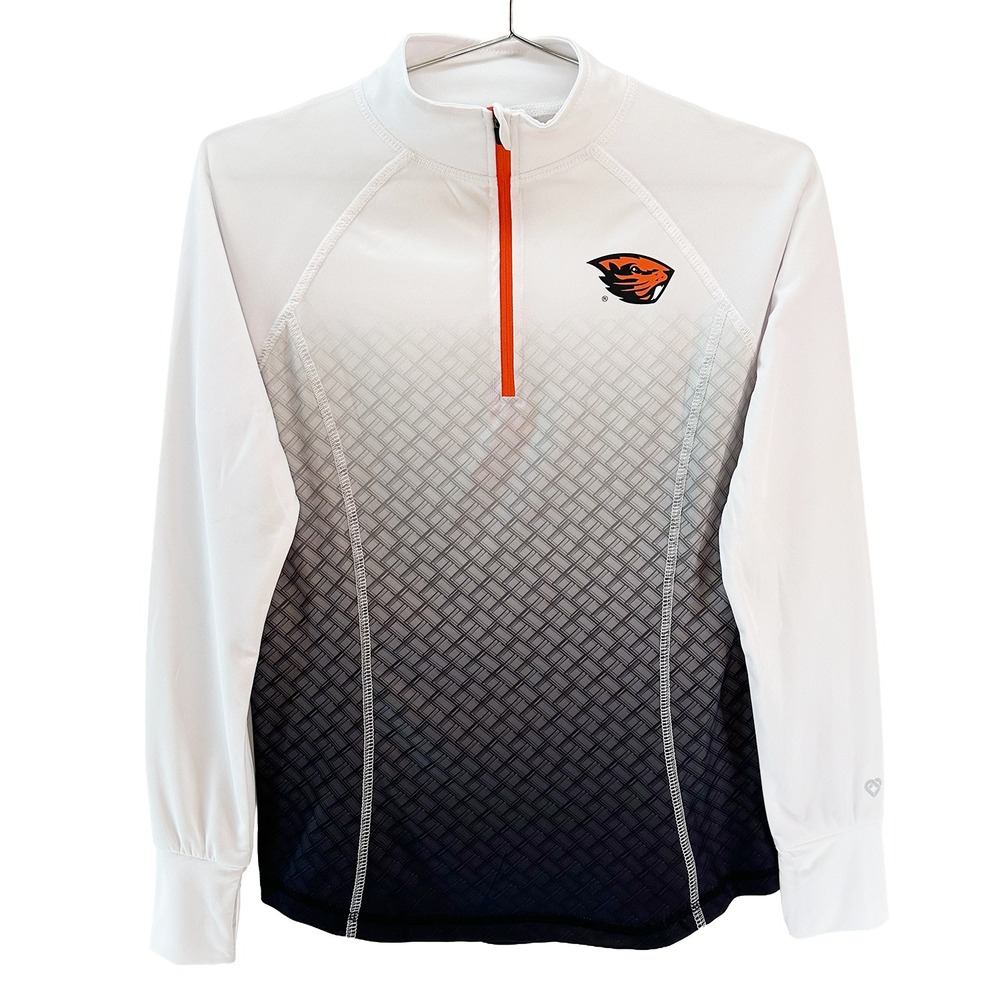 COLOSSEUM Oregon State Beavers L/S‎ 1/4 Zip Pullover • Small • black, white